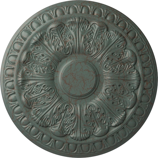 Ekena Millwork Colton Ceiling Medallion (Fits Canopies up to 4 3/4"), 15 3/4"OD x 1 1/2"P, Cloud Burst Crackle CM15CNCBC - main